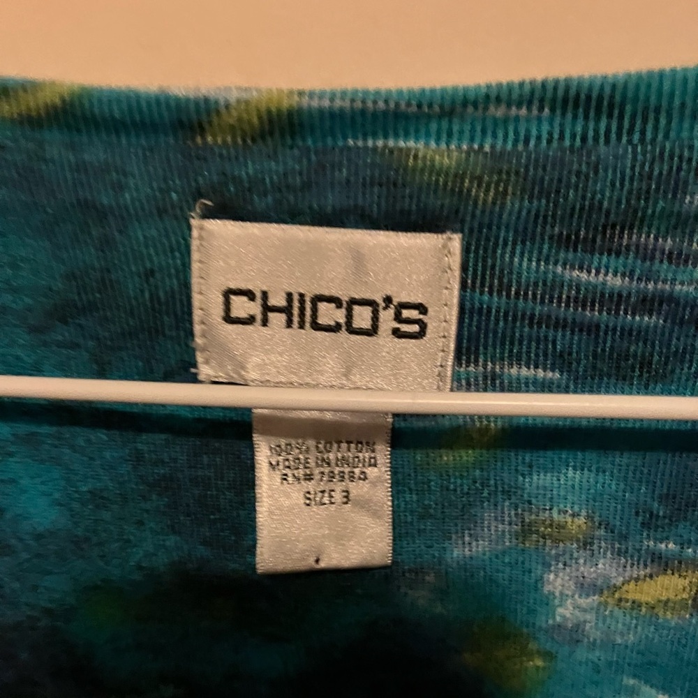Aquatic Chico’s Top - Picture 2 of 3